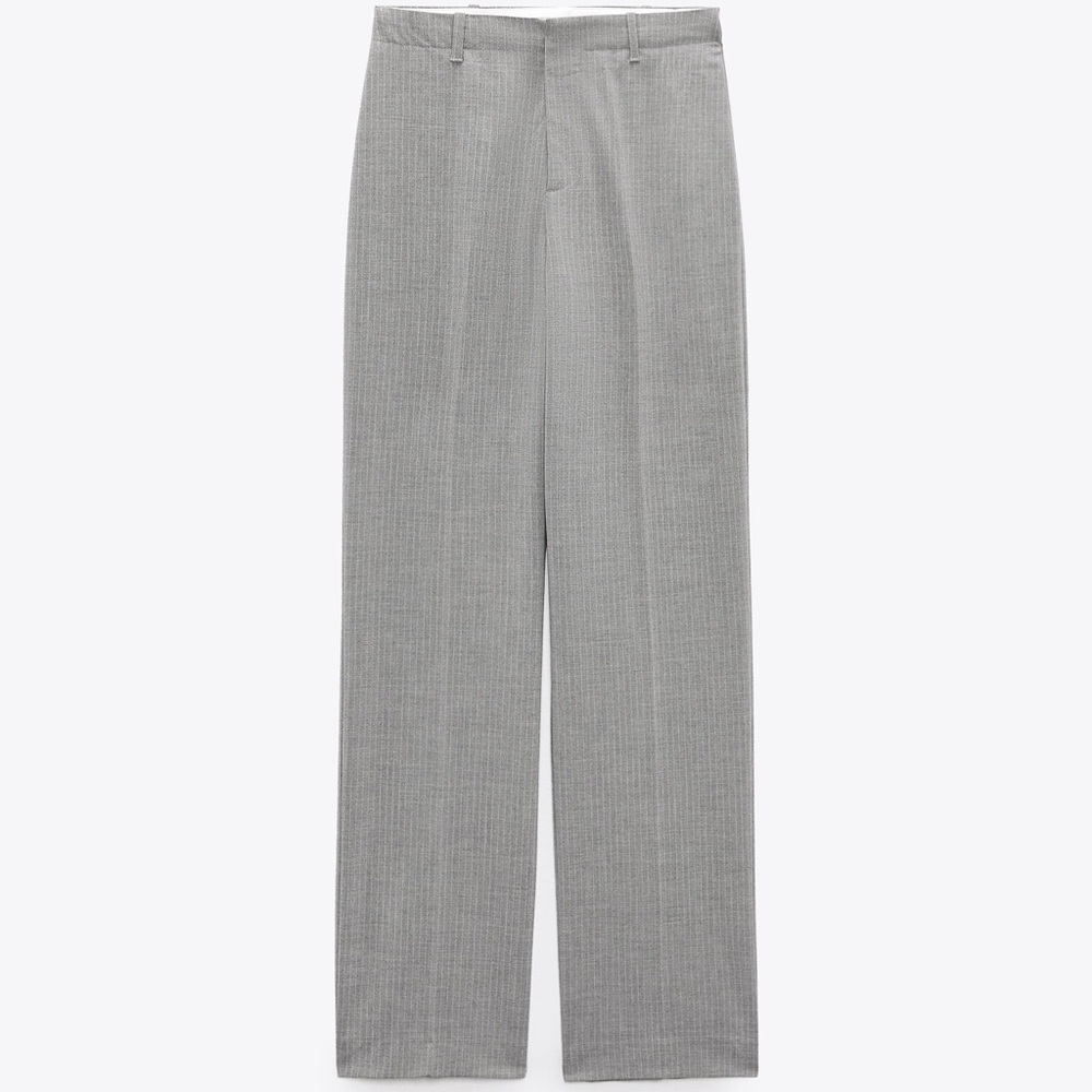 Zara Light Gray Tailored Trousers